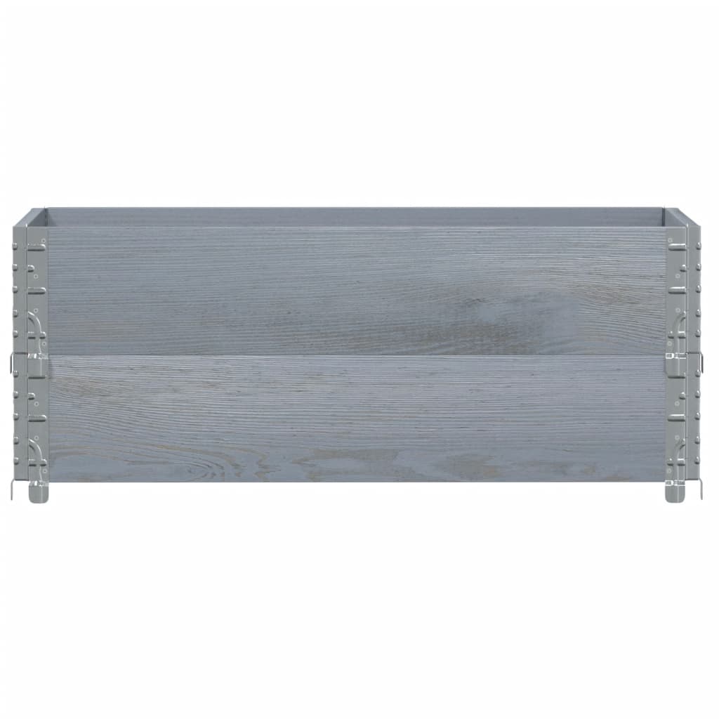 Jardinière gris 100x50 cm bois massif de pin