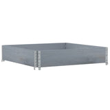 Grey planter 100x100 cm solid pine wood