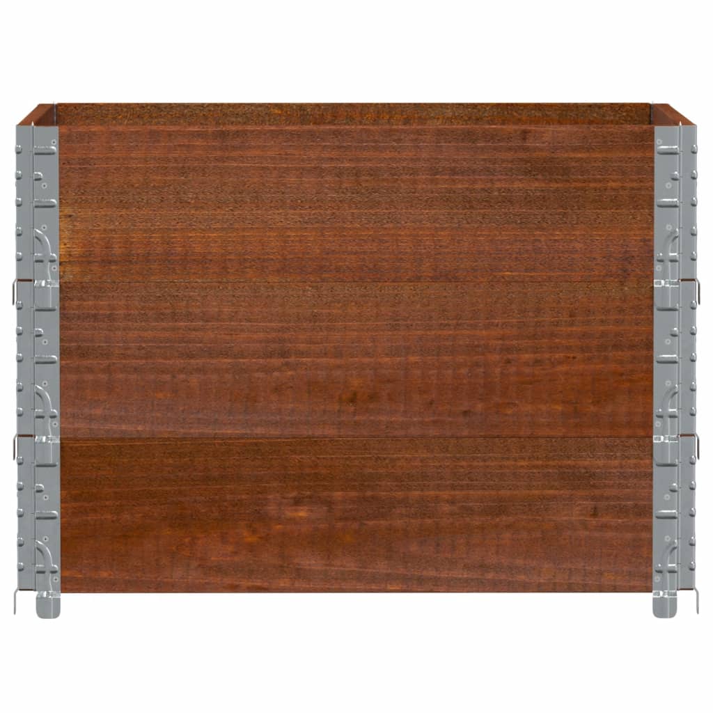 Jardinière marron 80x60 cm bois massif de pin