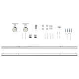 Kit fixation porte coulissante 183 cm Acier inoxydable Argenté