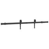 Kit de quincaillerie de porte coulissante 152,5 cm acier noir