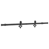 Kit de quincaillerie de porte coulissante 152,5 cm acier noir