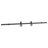 84" Sliding Door Hardware Kit Black Steel