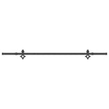 84" Sliding Door Hardware Kit Black Steel