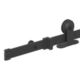 Kit de quincaillerie de porte coulissante 152,5 cm acier noir