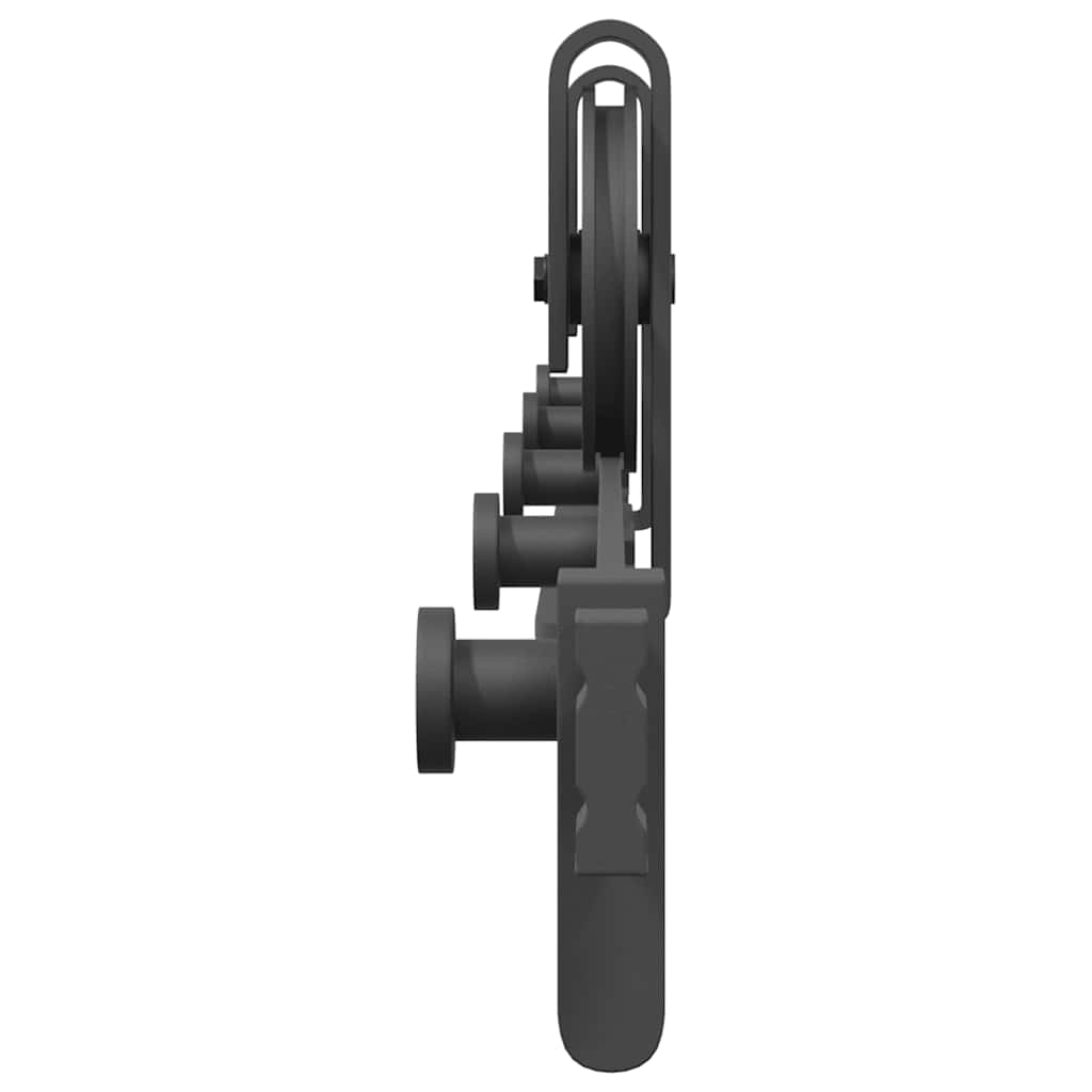 Kit de quincaillerie de porte coulissante 183 cm Acier Noir