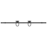 Kit de quincaillerie de porte coulissante 183 cm Acier Noir