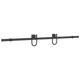 Kit de quincaillerie de porte coulissante 183 cm Acier Noir