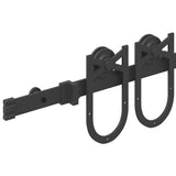 Kit de quincaillerie de porte coulissante 183 cm Acier Noir