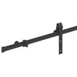 Kit de quincaillerie de porte coulissante 183 cm Acier Noir