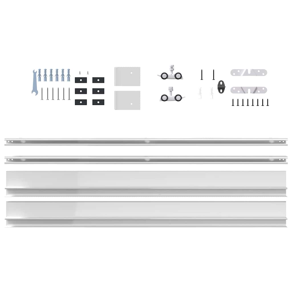 Kit de quincaillerie de porte coulissante alliage d'aluminium