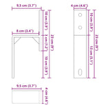 Supports de dérivation pour portes de grange 5 pcs rails plats