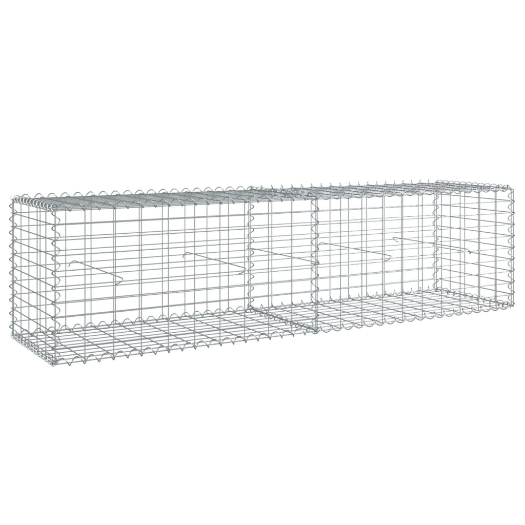 Panier gabion avec couvercle 200x50x50 cm fer galvanisé