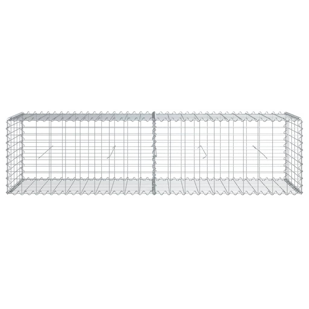 Panier gabion avec couvercle 200x50x50 cm fer galvanisé