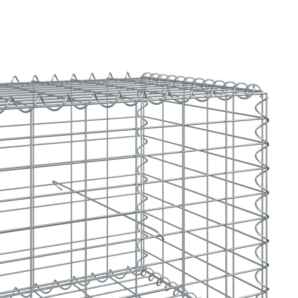 Panier gabion avec couvercle 400x50x50 cm fer galvanisé