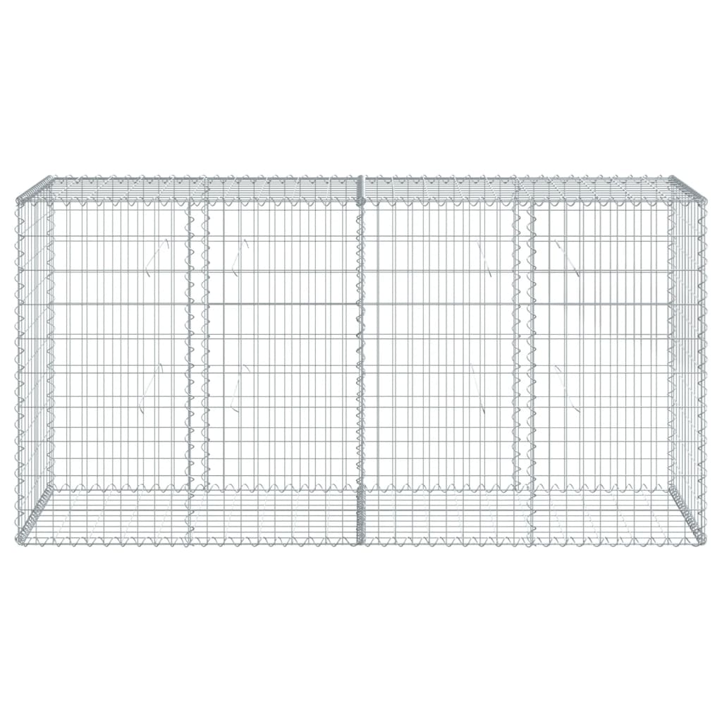 Panier gabion avec couvercle 200x50x100 cm fer galvanisé