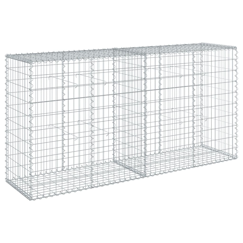 Panier gabion avec couvercle 200x50x100 cm fer galvanisé