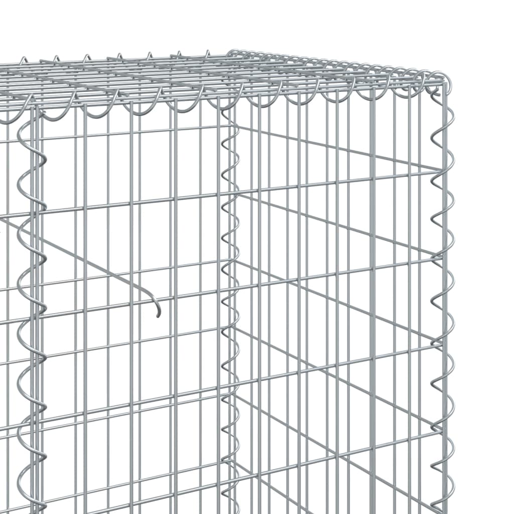 Panier gabion avec couvercle 200x50x100 cm fer galvanisé