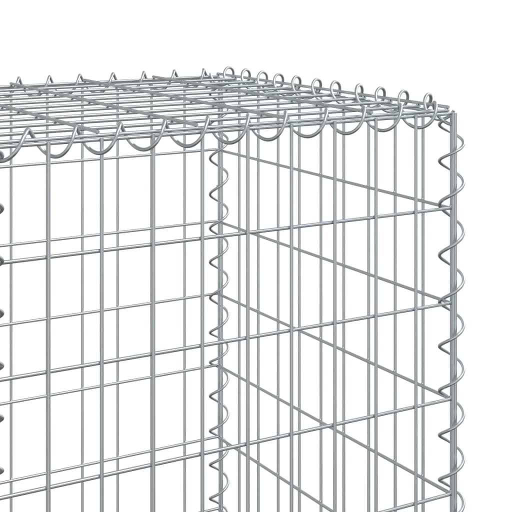 Panier gabion avec couvercle 100x50x150 cm fer galvanisé