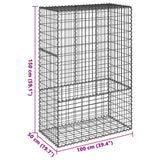 Panier gabion avec couvercle 100x50x150 cm fer galvanisé