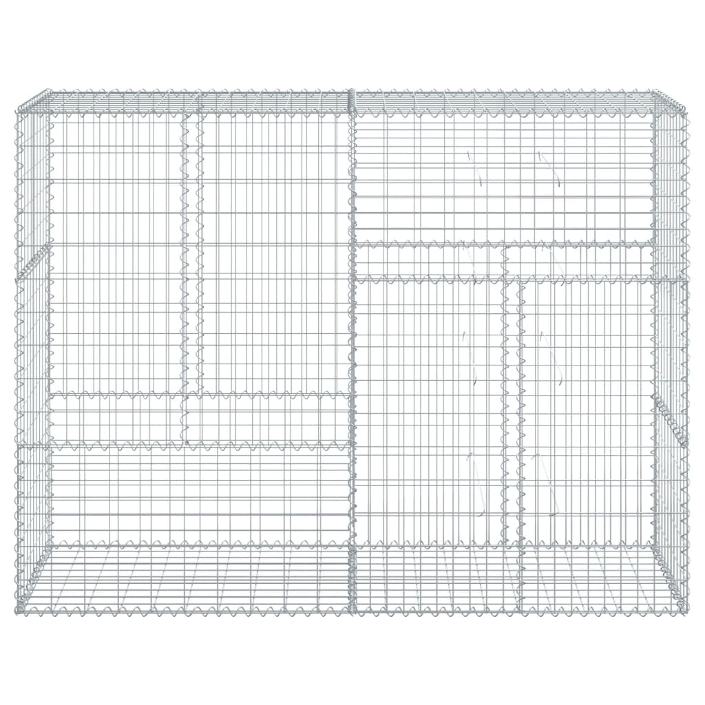 Panier gabion avec couvercle 200x50x150 cm fer galvanisé