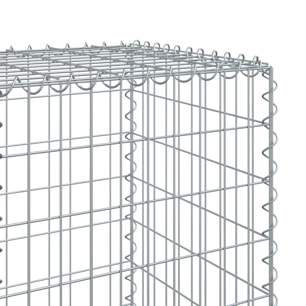 Panier gabion avec couvercle 200x50x150 cm fer galvanisé