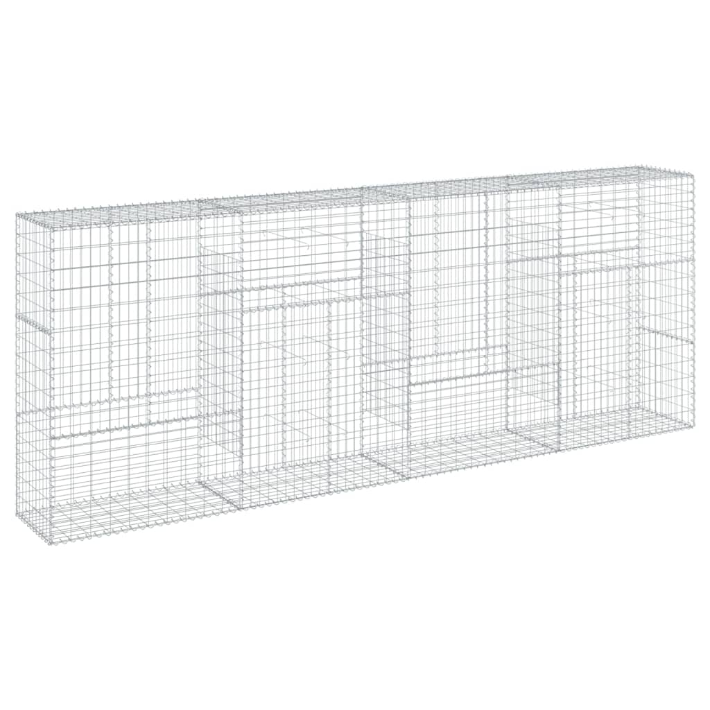 Panier gabion avec couvercle 400x50x150 cm fer galvanisé