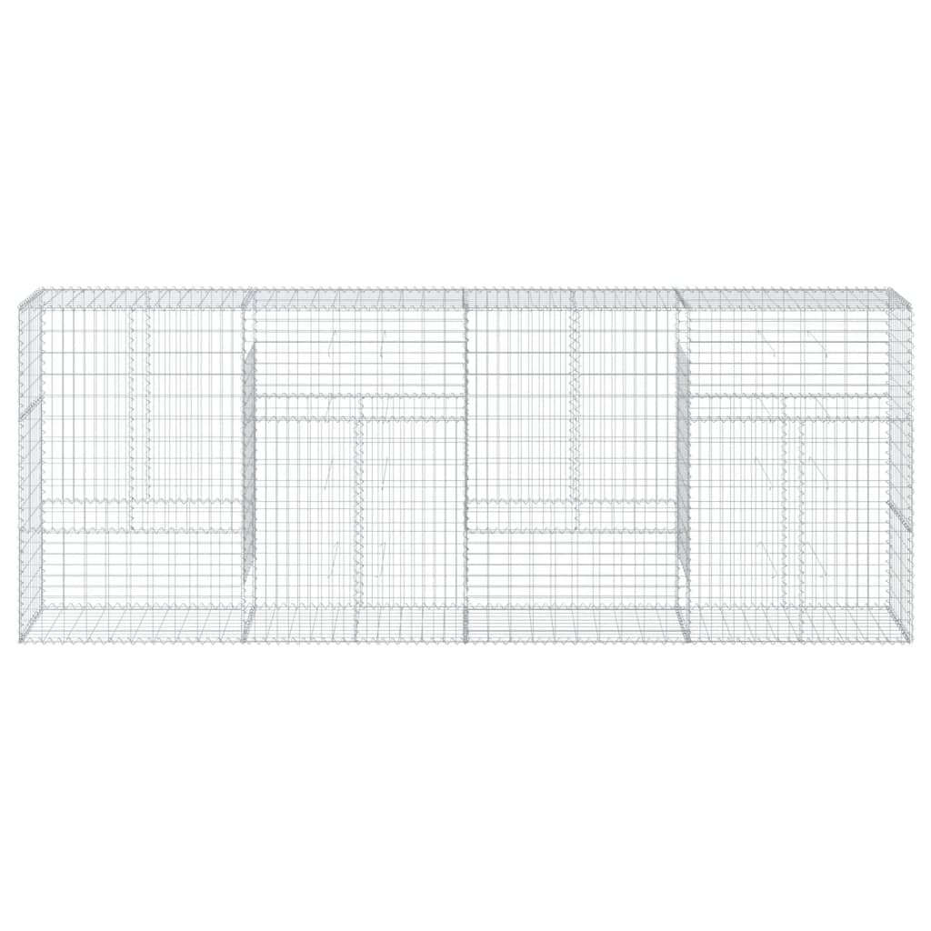 Panier gabion avec couvercle 400x50x150 cm fer galvanisé