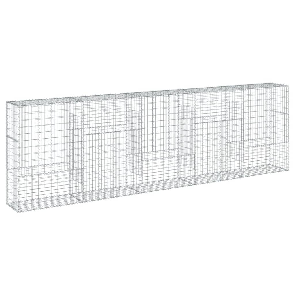 Panier gabion avec couvercle 500x50x150 cm fer galvanisé