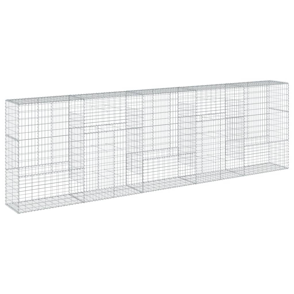 Panier gabion avec couvercle 500x50x150 cm fer galvanisé