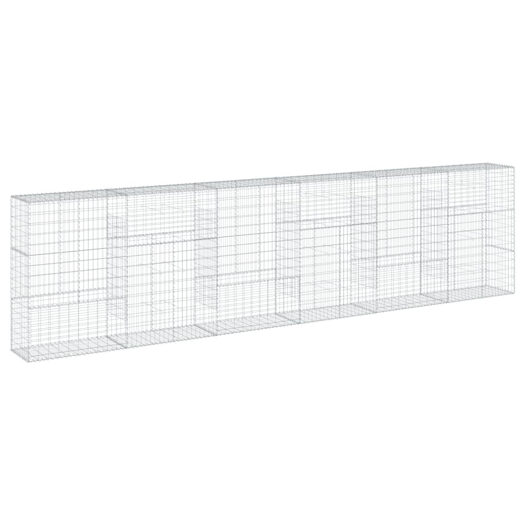 Panier gabion avec couvercle 600x50x150 cm fer galvanisé