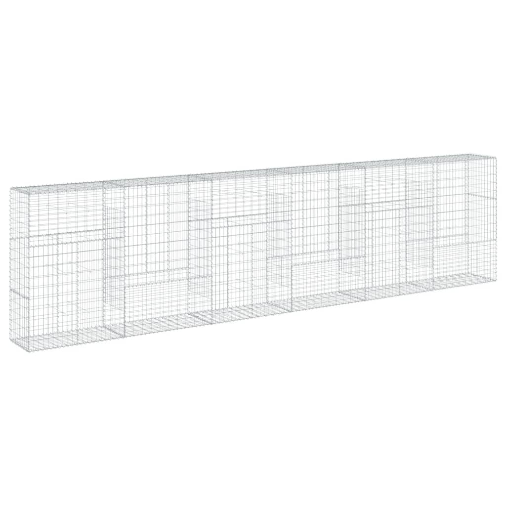 Panier gabion avec couvercle 600x50x150 cm fer galvanisé