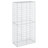 Gabion basket with lid 100x50x200 cm galvanized iron