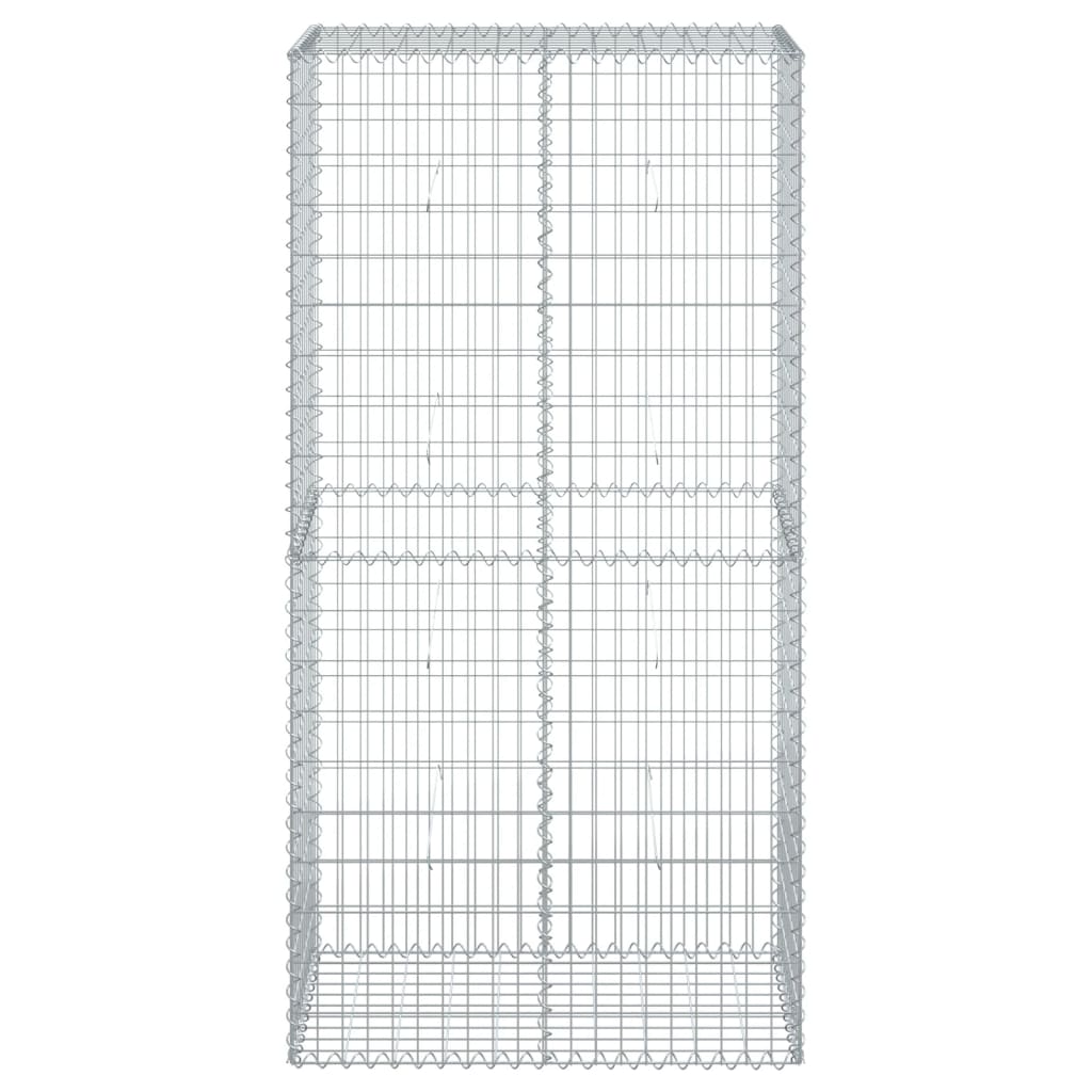 Gabion basket with lid 100x50x200 cm galvanized iron