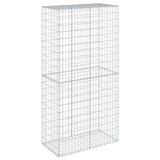 Gabion basket with lid 100x50x200 cm galvanized iron