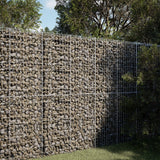 Gabion basket with lid 100x50x200 cm galvanized iron