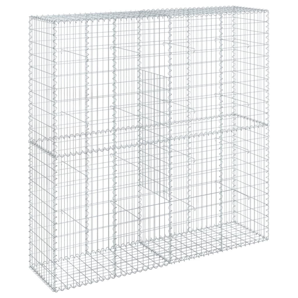 Panier gabion avec couvercle 200x50x200 cm fer galvanisé