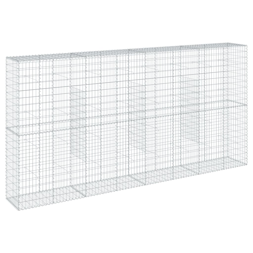 Panier gabion avec couvercle 400x50x200 cm fer galvanisé