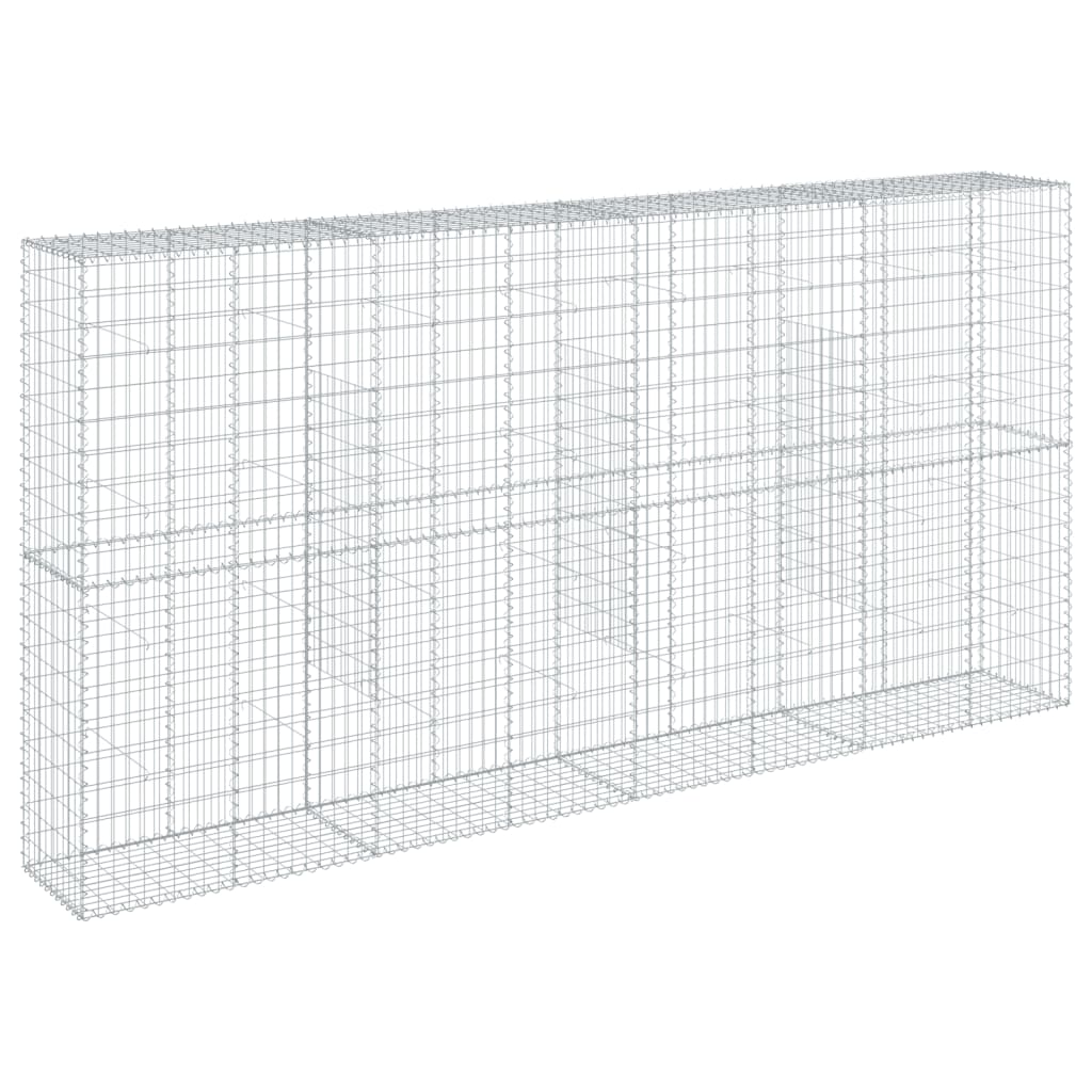 Panier gabion avec couvercle 400x50x200 cm fer galvanisé