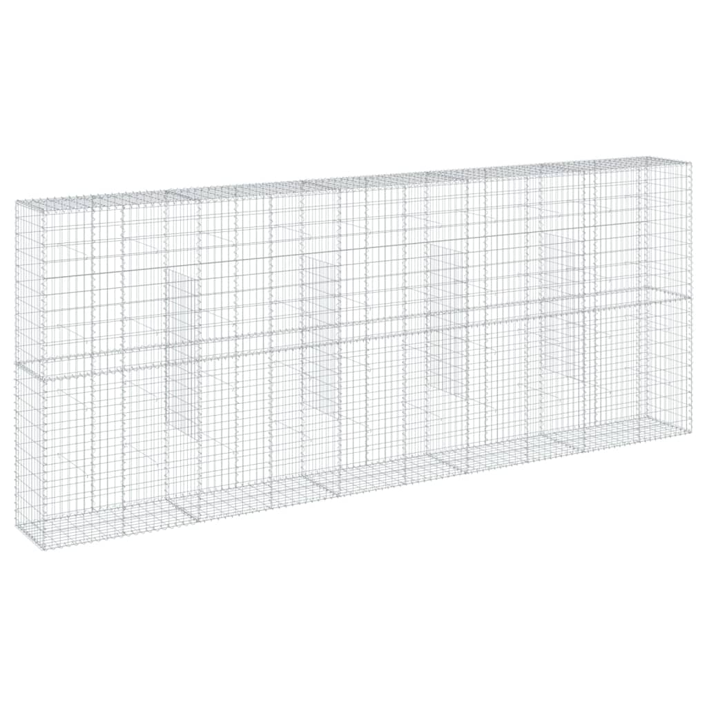 Panier gabion avec couvercle 500x50x200 cm fer galvanisé