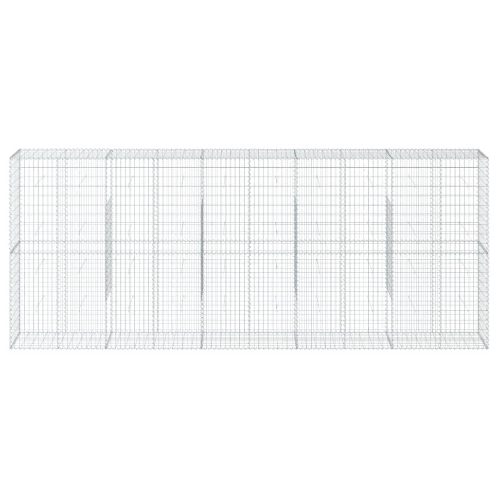 Panier gabion avec couvercle 500x50x200 cm fer galvanisé