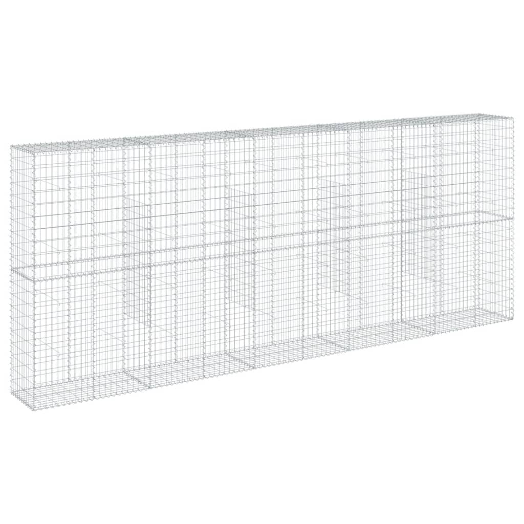 Panier gabion avec couvercle 500x50x200 cm fer galvanisé