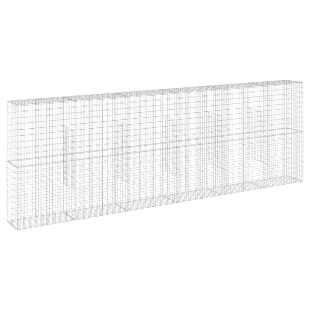 Panier gabion avec couvercle 600x50x200 cm fer galvanisé