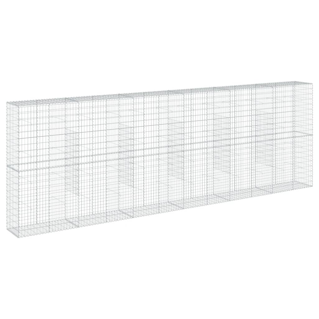 Panier gabion avec couvercle 600x50x200 cm fer galvanisé