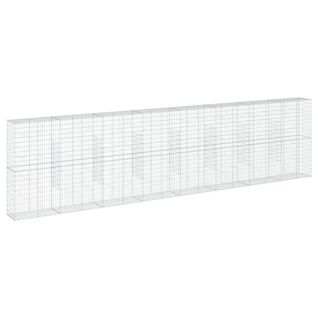 Panier gabion avec couvercle 800x50x200 cm fer galvanisé