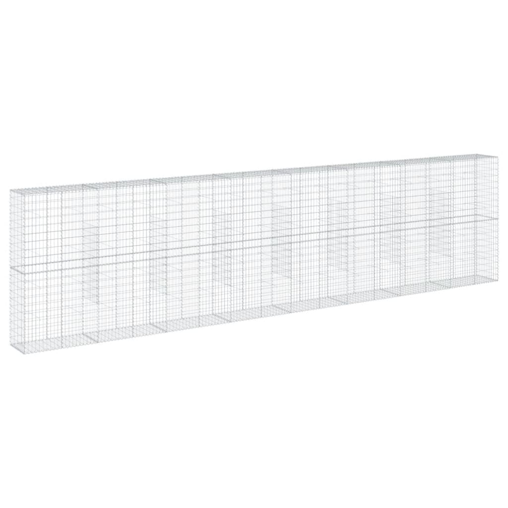 Panier gabion avec couvercle 800x50x200 cm fer galvanisé