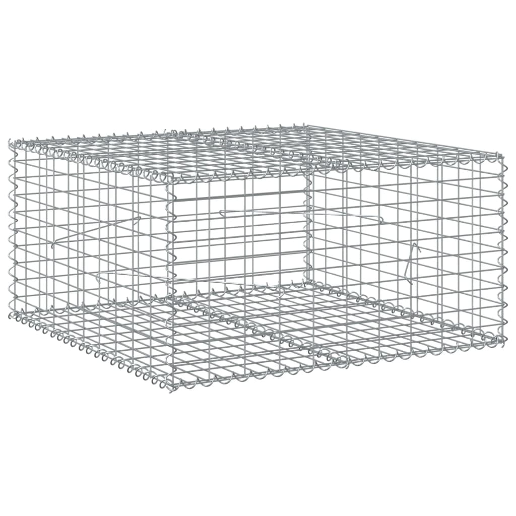 Panier gabion avec couvercle 100x100x50 cm fer galvanisé