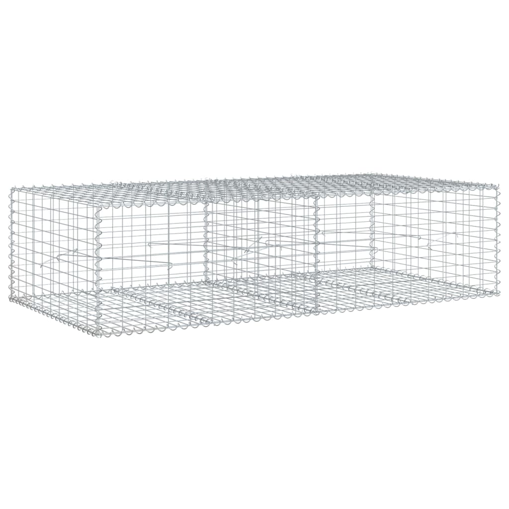 Panier gabion avec couvercle 200x100x50 cm fer galvanisé