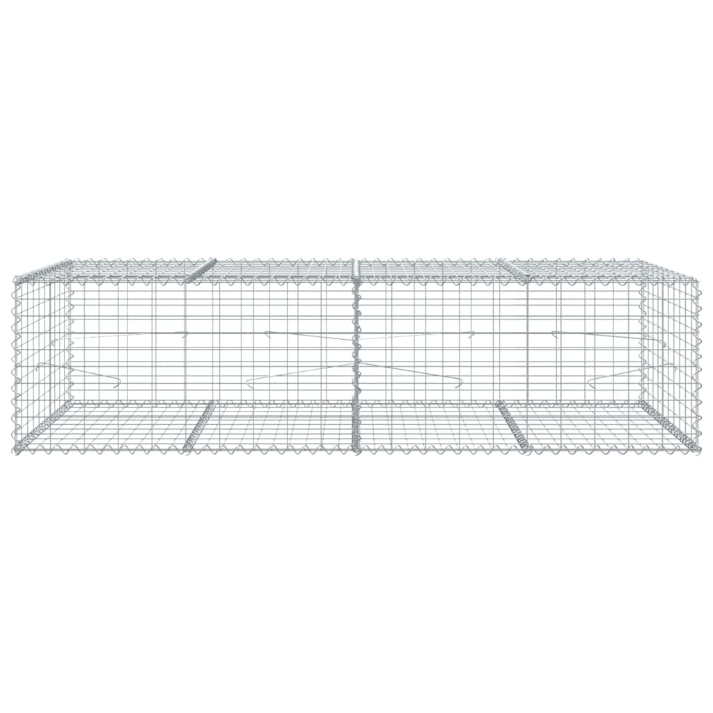 Panier gabion avec couvercle 200x100x50 cm fer galvanisé