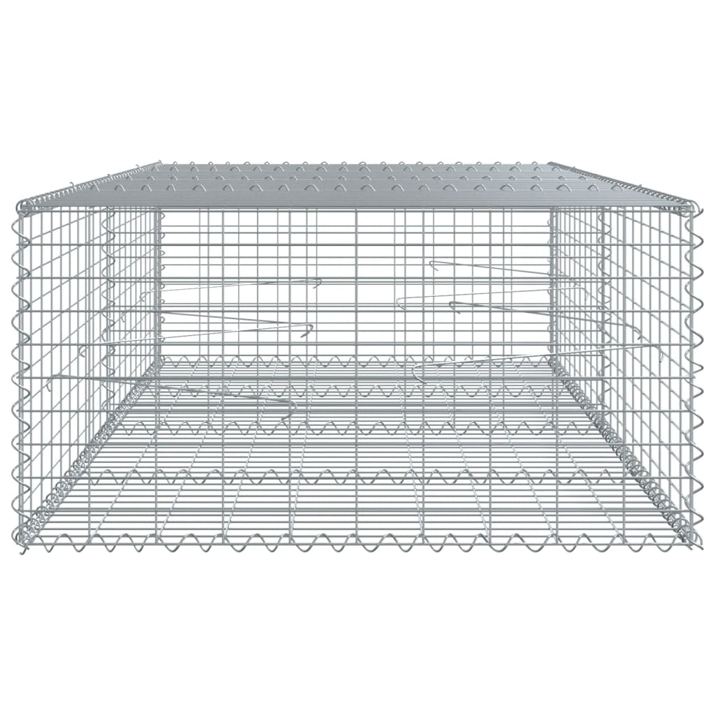 Panier gabion avec couvercle 200x100x50 cm fer galvanisé